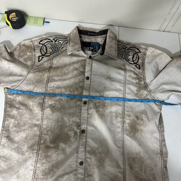 Roar Classic Western-Style Shirt w/ Embroidered Slash Designs Mens Size XXL - Picture 12 of 13